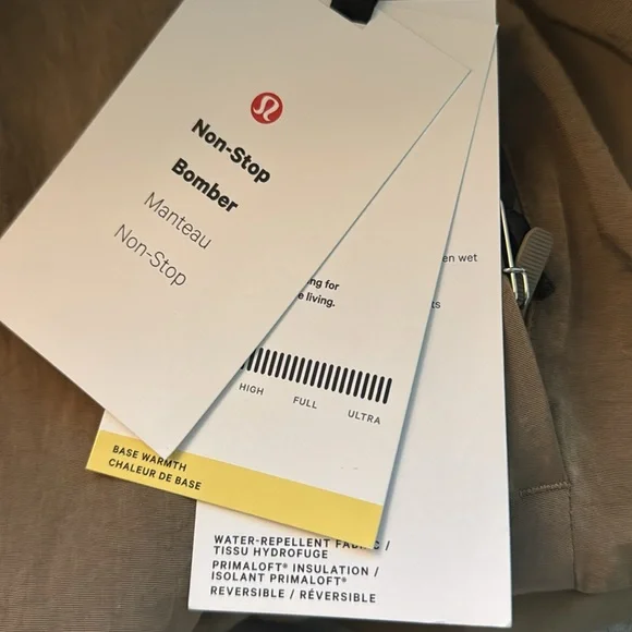 Lululemon Non Stop Bomber Jacket SZ 4 Reversible Water Repellent Base Warmth NWT - Picture 10 of 10